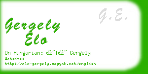 gergely elo business card